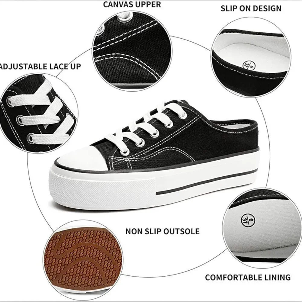 Platform Shoes Slip On Low Top Sneakers